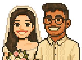 Couple Retro Avatar Image